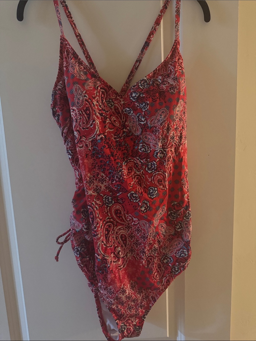 Maurices Red Paisley One-Piece Swimsuit